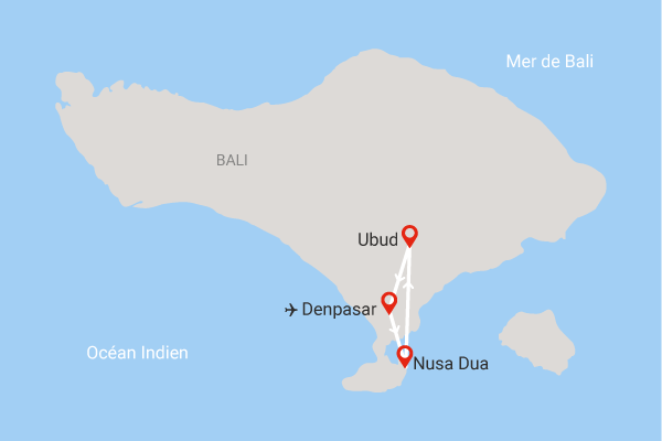 Combiné hôtels Entre plage de Nusa Dua & Ubud (Sol by Melia Benoa Bali & FuramaXclusive Resort & Villas) denpasar Bali