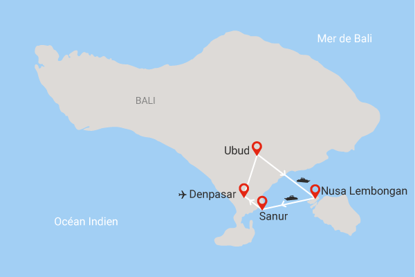 Combiné hôtels Trio balinais : Ubud, Nusa Lembongan et Sanur (Ubud Village & Lembongan Beach Club & Prime Plaza) denpasar Bali