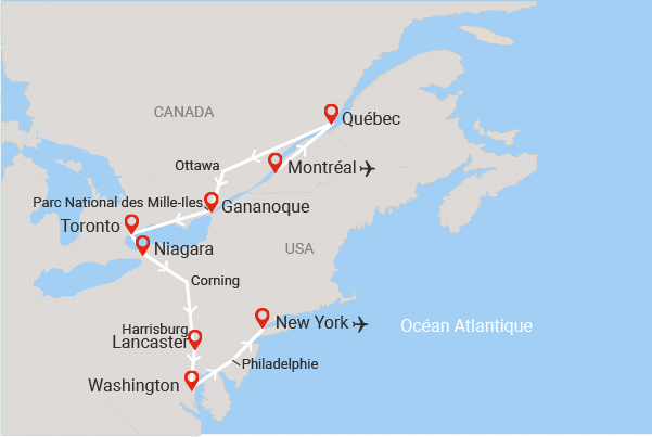 Circuit Panorama du Grand Est, de Montréal à New York montreal Canada