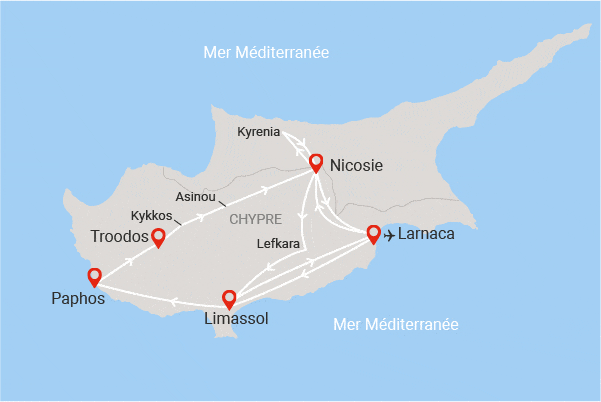 Circuit Grand tour de Chypre larnaca Chypre