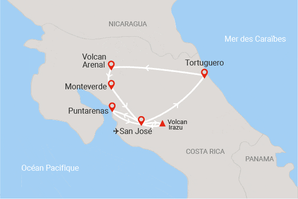 Combiné circuit et hôtel Jungles et forêts (9 nuits) et 2 nuits en extension balnéaire à Puntarenas san_jose Costa Rica