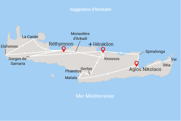 Autotour Le Fil d'Ariane, logement heraklion Crète