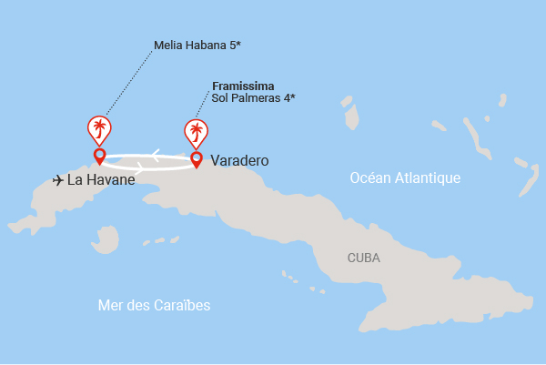 Combiné hôtels Charmes de La Havane et plages de Varadero (Melia Habana 5* + Framissima Sol Palmeras 4*) 10 nuits la_havane Cuba