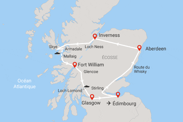 Circuit Merveilles d'Ecosse edimbourg Ecosse