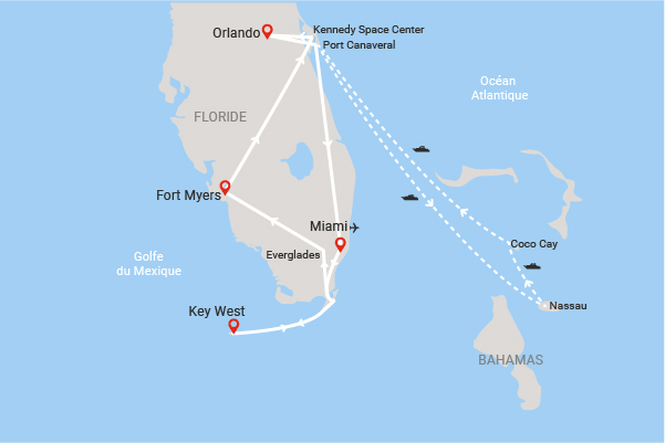 Circuit Découverte de la Floride et des Bahamas miami Etats-Unis