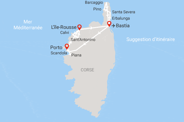 Autotour Balade en Haute-Corse (vol inclus) bastia France Corse