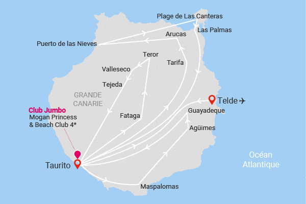 Combiné circuit et hôtel Beautés sauvages de Grande Canarie + Extension Club JUMBO Mogan Princess las_palmas Grande Canarie