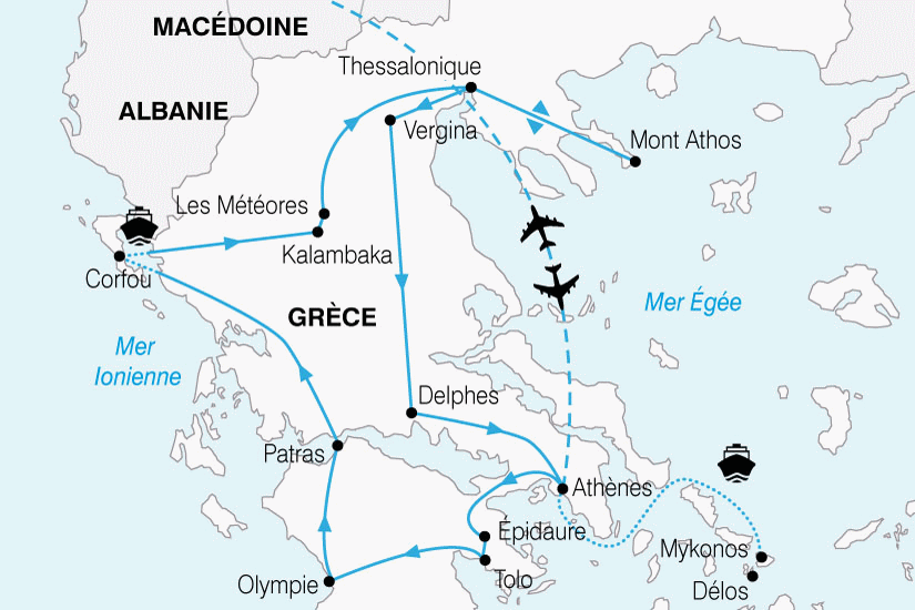 Circuit L'Odyssée Grecque athenes Grece