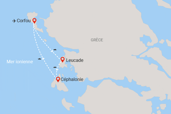 Combiné hôtels 3 îles : Corfou - Leucade - Cephalonie corfou Grece