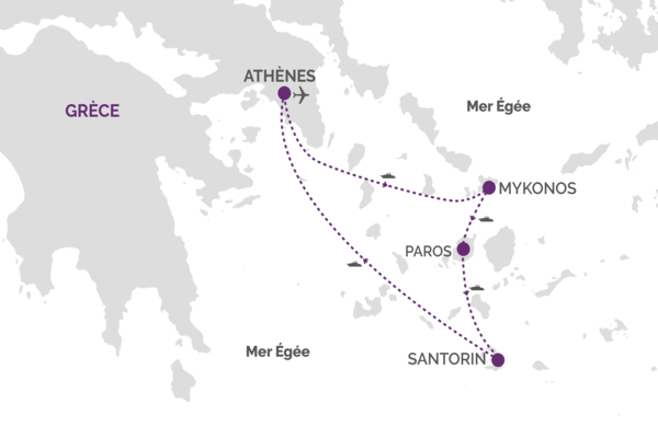 Combiné hôtels Combiné 3 îles Mykonos - Paros - Santorin en 15 jours mykonos Grece