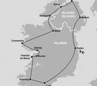 Circuit Grand Tour d'Irlande dublin Irlande