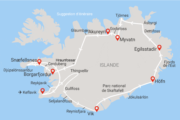 Autotour Balade islandaise en liberté (formule budget) reykjavik Islande