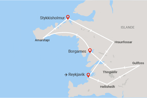 Circuit Beautés magiques d'Islande reykjavik Islande