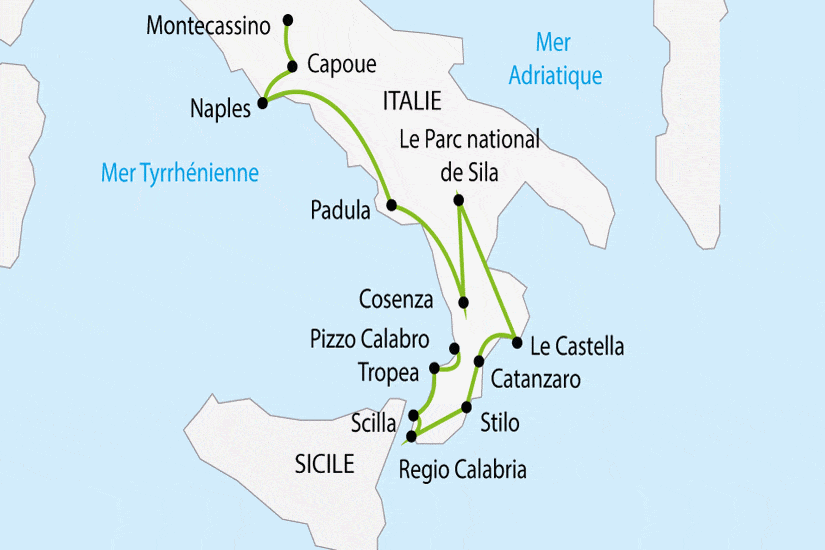 Circuit La Calabre - Départ Sud naples Italie