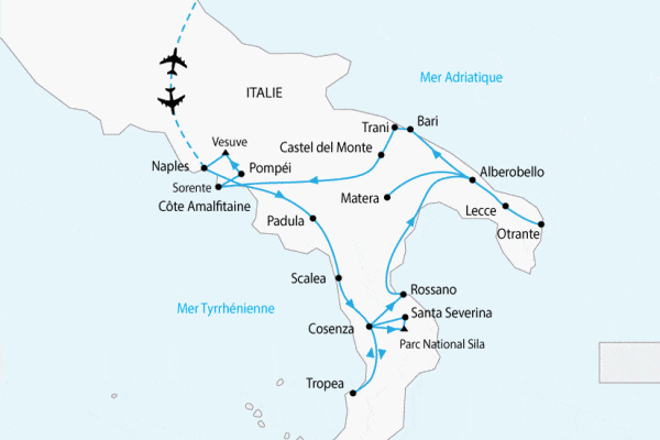 Circuit Le Grand Sud de l'Italie naples Italie