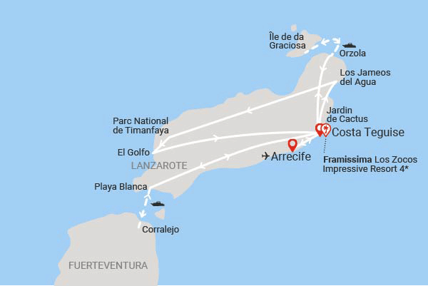 Circuit Entre plages et volcans de Lanzarote, logement au Framissima Los Zocos Impressive Resort costa_teguise Lanzarote