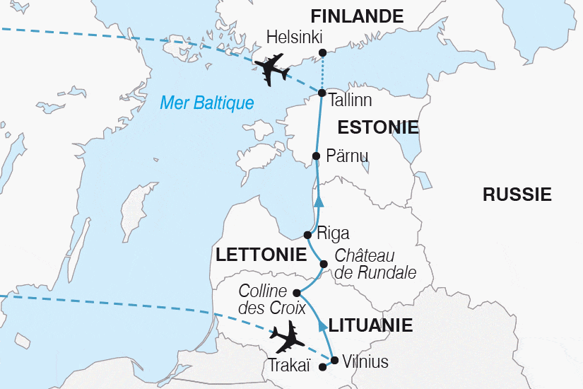 Circuit Route de l'Ambre vilnius Lituanie