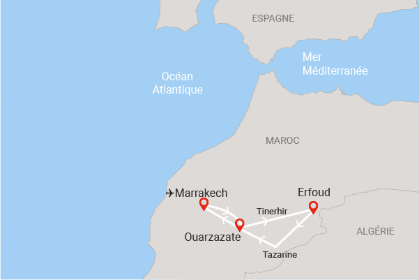 Combiné circuit et hôtel Merveilles du Maroc : entre désert et kasbahs 3* + extension Jumbo Targa Aqua Parc Resort 4* 3 nuits marrakech Maroc