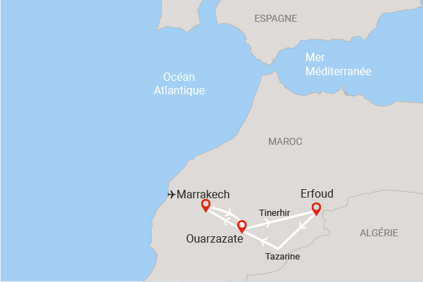 Circuit Merveilles du Maroc : entre désert et kasbahs marrakech Maroc