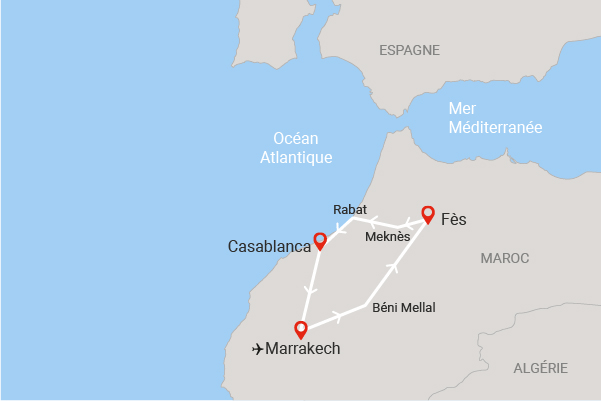 Combiné circuit et hôtel Trésors des villes impériales + extension Jumbo Targa Aqua Parc Resort 4* 3 nuits marrakech Maroc