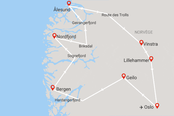 Circuit Panorama des majestueux fjords de Norvège oslo Norvege