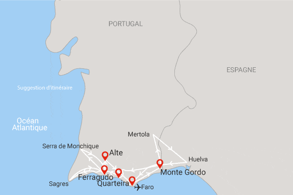 Autotour Sur les routes de l'Algarve faro Portugal