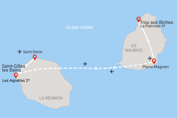 Combiné hôtels Détente sur 2 Îles Soeurs (Aigrettes 2* & Palmiste 3* sup) saint_denis Reunion