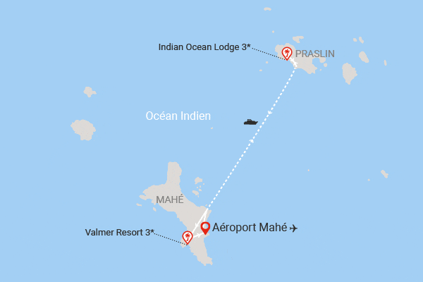 Combiné hôtels 2 îles - Indian Ocean Lodge 3* (5 nuits) + Valmer Resort 3* (4 nuits) mahe Seychelles