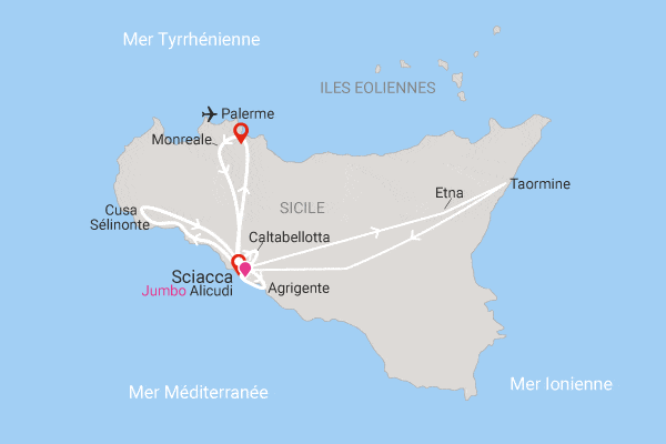 Circuit Merveilles de Sicile, logement au Club Jumbo Alicudi sciacca Sicile et Italie du Sud