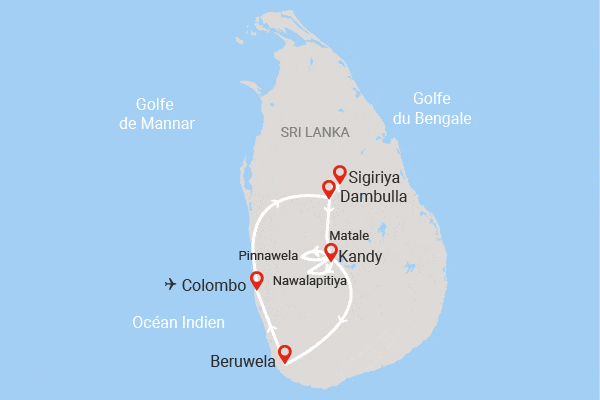 Circuit Balade cinghalaise privative colombo Sri Lanka