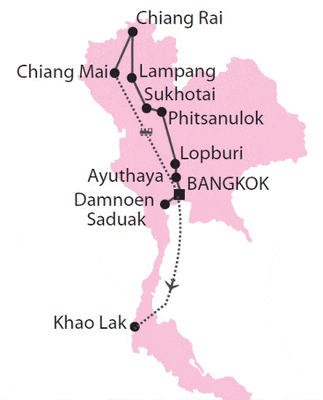 Circuit Grand tour de Thailande + Extension Khao Lak bangkok Thailande