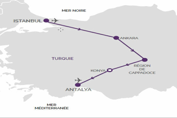 Circuit Des rives du Bosphore à la Méditerranée istanbul Turquie