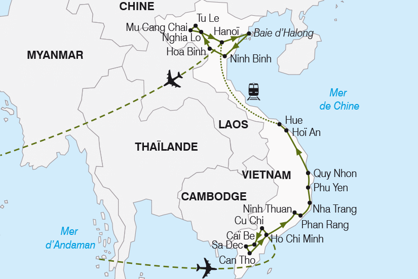 Circuit Le grand tour du Vietnam hochiminh Vietnam